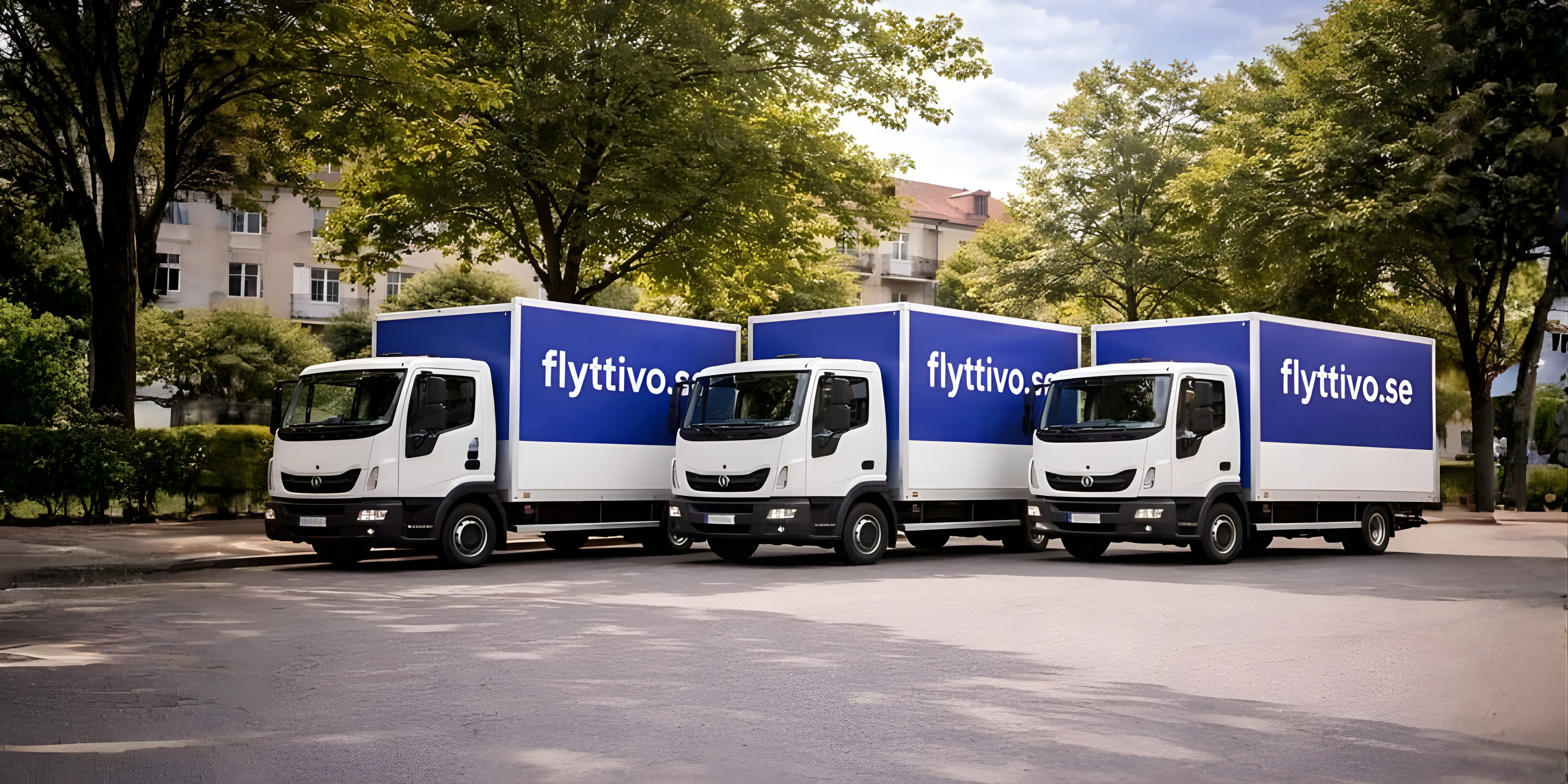 Flyttivo flyttbilar i rad